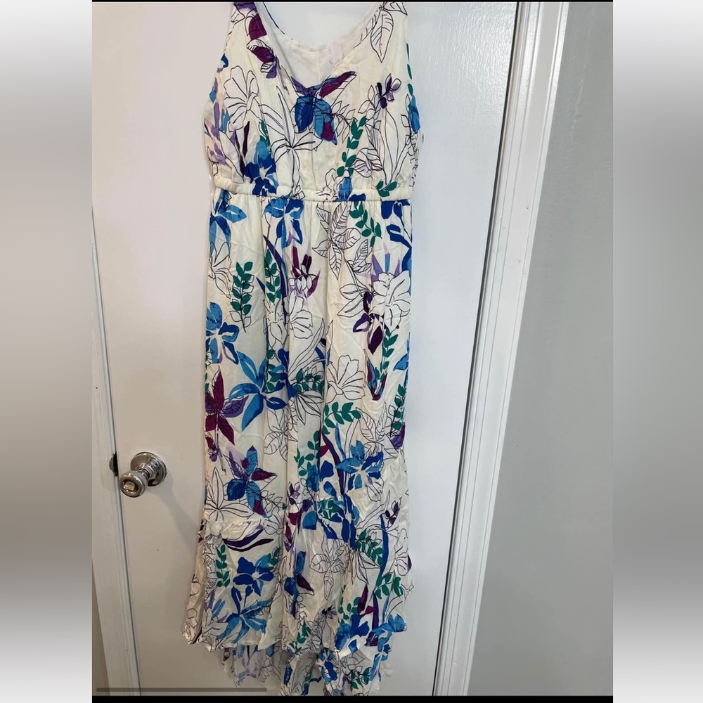 Isabel Maternity by Ingrid & Isabel Floral Dress in Cream and Blue